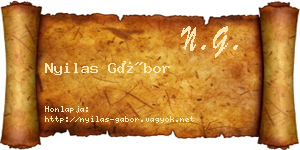 Nyilas Gábor névjegykártya